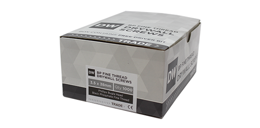 Drywall Screws - Black Phosphate, Bugle Head, Fine Thread - All Sheets